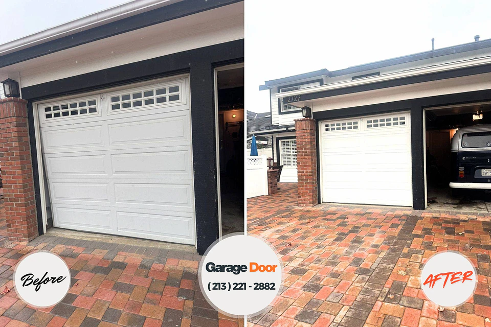 Before and after: garage door repair James Island, SC